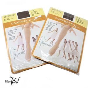 Vintage Nylon Stockings 2 Pair Cantrece Gaymode Coffee Bean B 10 Short - Hey Viv